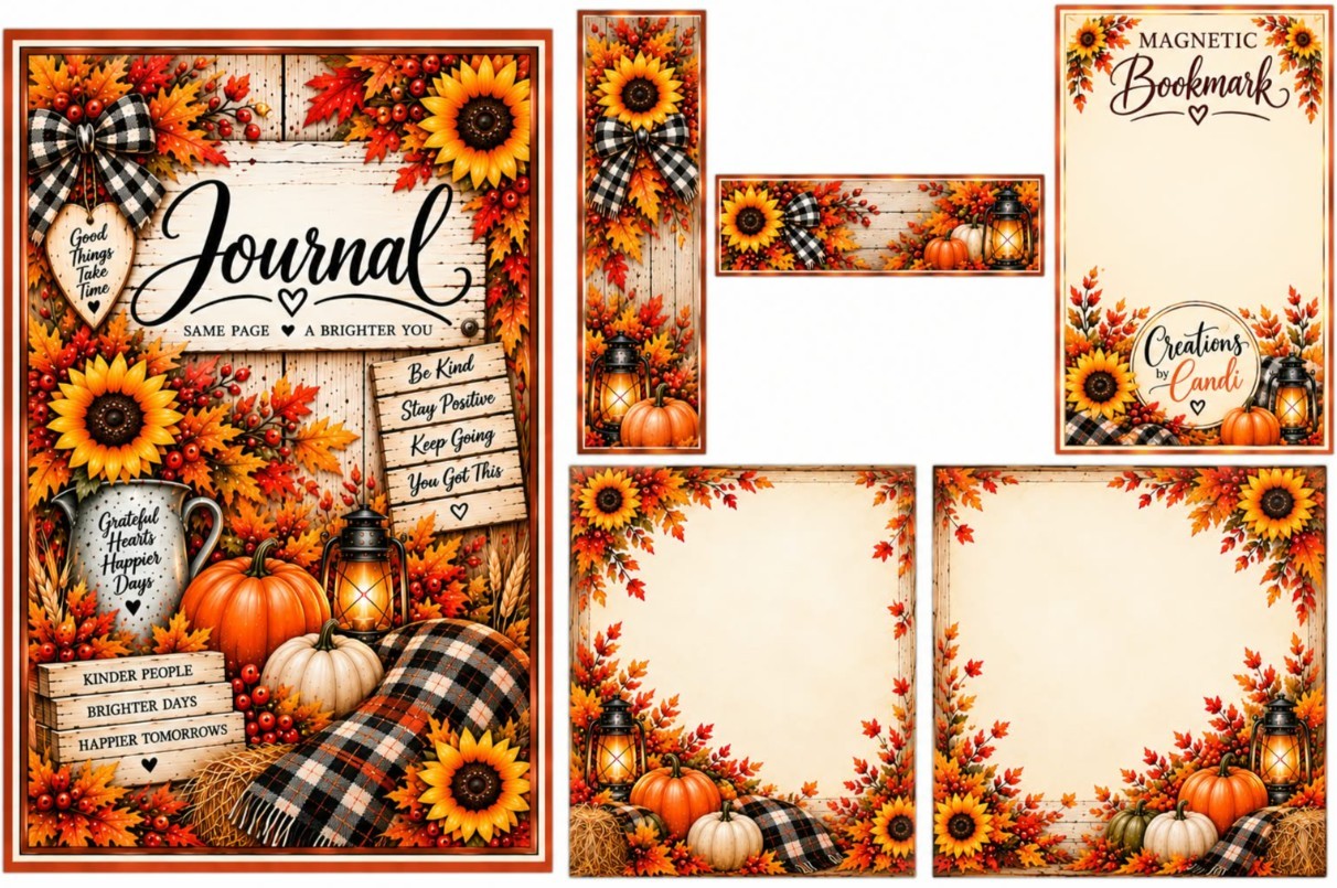 Pumpkins & Autumn Leaves